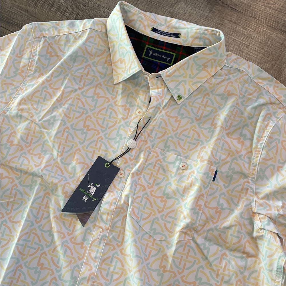 William Murray Golf Men's Short Sleeve Patterned Shirt